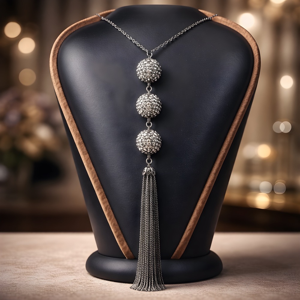 *NEW* Disco Ball Tassel Long Body Necklace